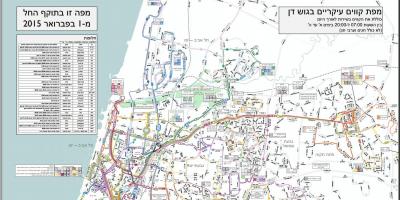텔아비브의 버스 노선 지도