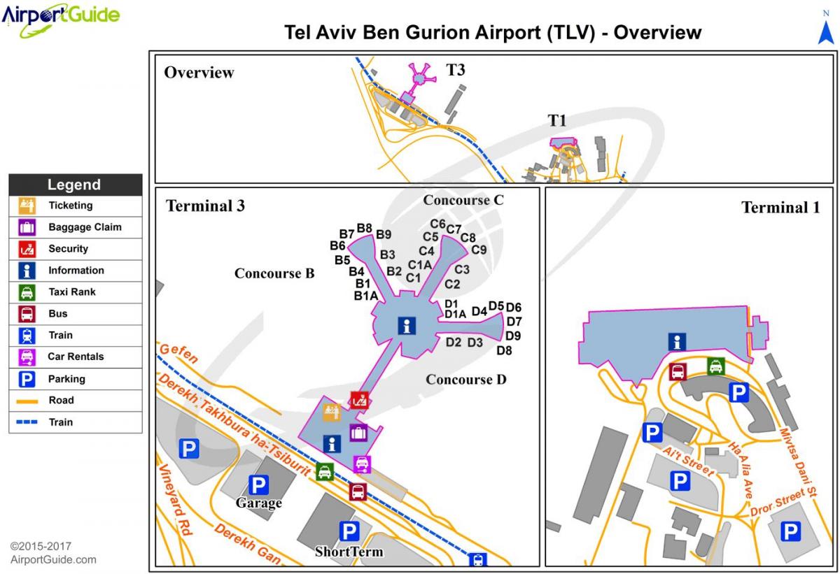 ben gurion international airport 지도