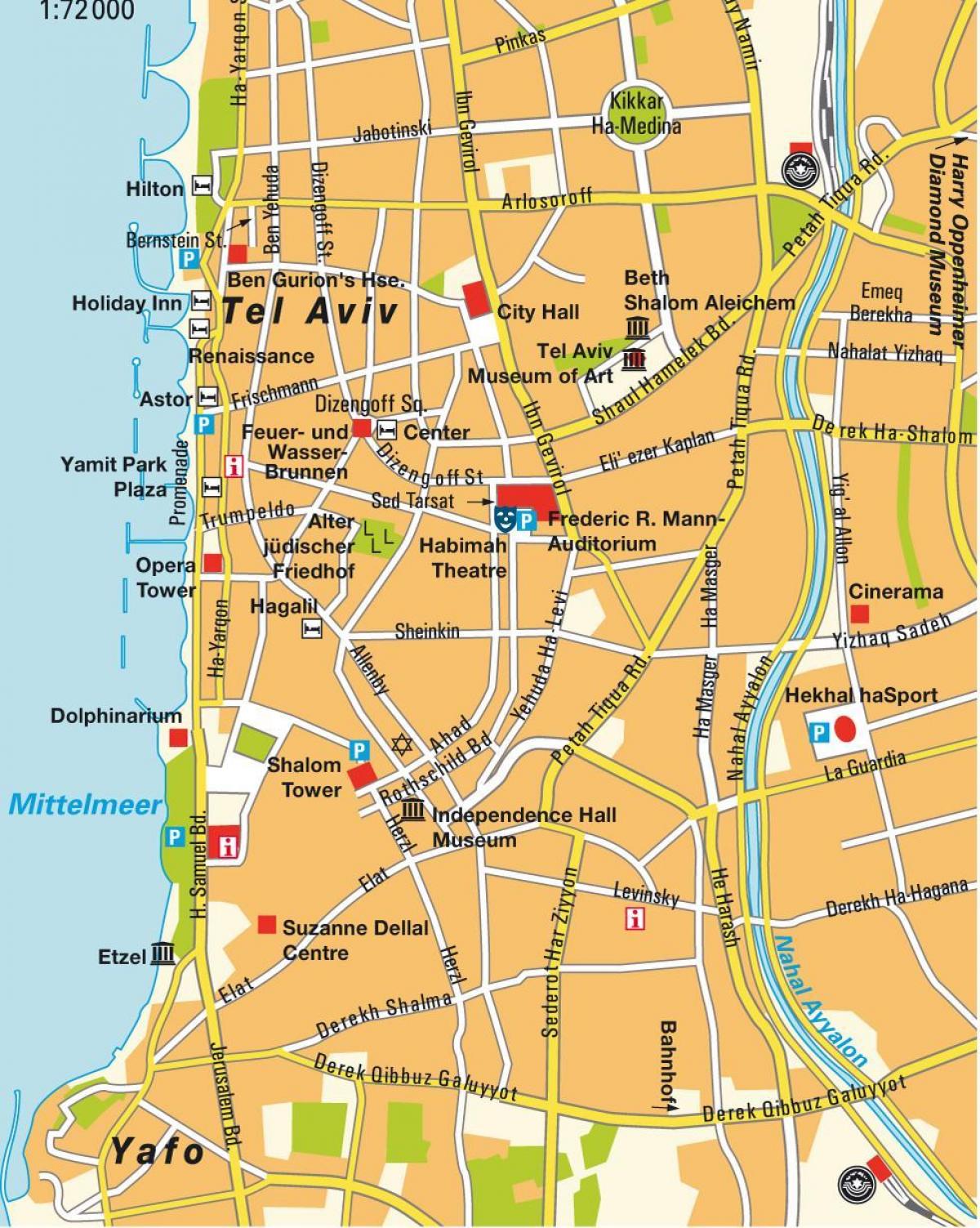 지도 텔아비브의 지역
