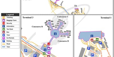 벤구리온 공항 터미널 3map