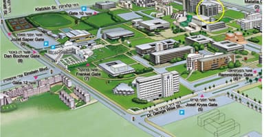 텔아비브 대학교 캠퍼스 지도